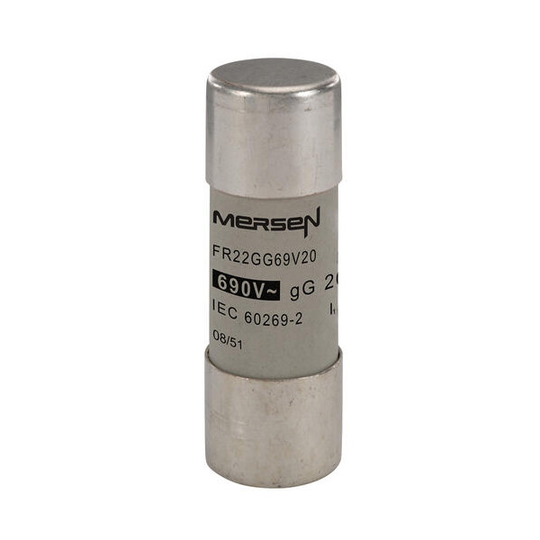 Cartouche fusible Mersen type gG 20A sans indicateur 22x58 mm 690V - Mersen - Ferraz - P211038