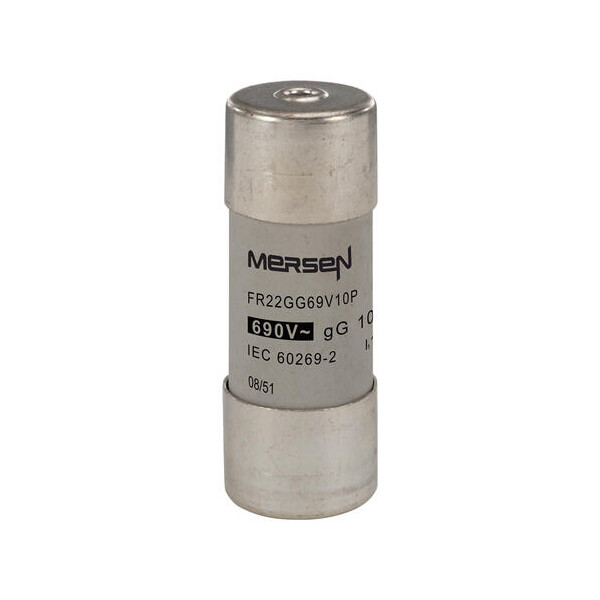 Cartouche fusible Mersen type gG 10A avec percuteur 22x58 mm 690V - Mersen - Ferraz - W217691