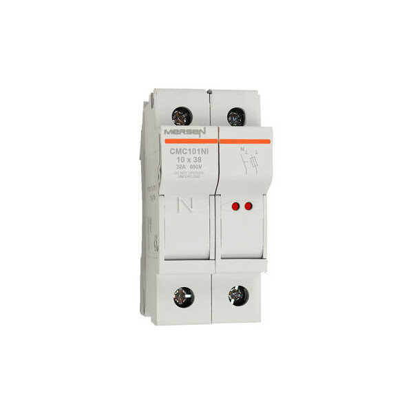 Porte-Cartouche fusible Mersen Modulostar 1P+N 32A pour Cartouche fusible 10x38mm IP20 avec indicateur visuel - Mersen - Ferraz - J1062700