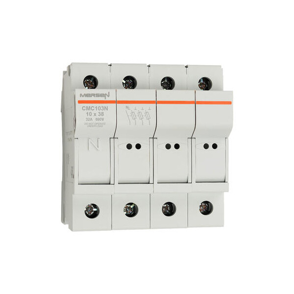 Porte-Cartouche fusible Mersen Modulostar 3P+N 32A pour Cartouche fusible 10x38mm IP20 - Mersen - Ferraz - Y1062690