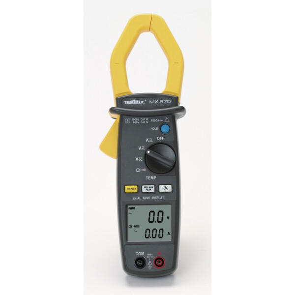 Pince multimètre double affichage MX670 - 1000A (AC) 1000V (AC) 1400V (DC) - Metrix - Metrix - MX0670