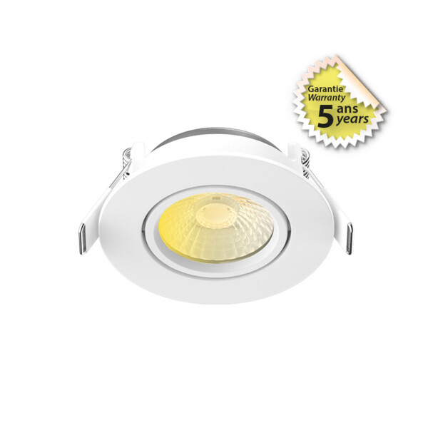 Spot encastré LED Miidex Eclat CCT II 6W 2700 à 4000K blanc orientable - Miidex - 100268