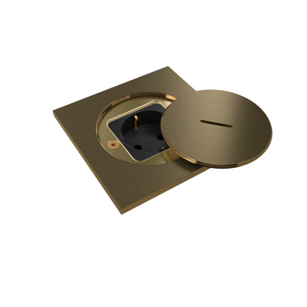 Prise de sol étanche BUBOX CLASSIC Inox 316L Bron Couvercle ouvertur std -Schuko - Modelec - BFC101/23