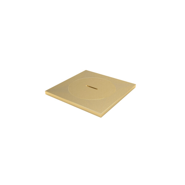 Prise sol étanche BUBOX CLASSIC Laiton Brut Br Couvercle +ouverture std -2P+T IT - Modelec - BFC107/1