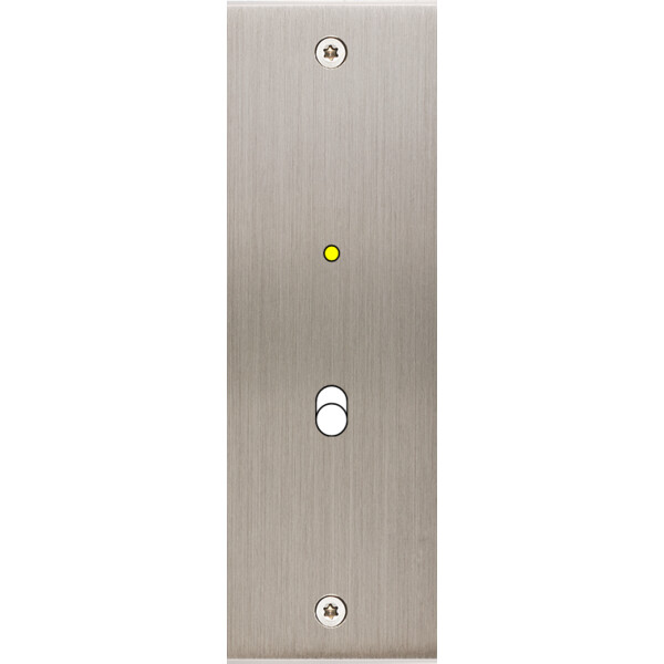 Façade confidence laiton nickel satiné étroite longue 1 basculeur+led à vis - Modelec - 105418-L