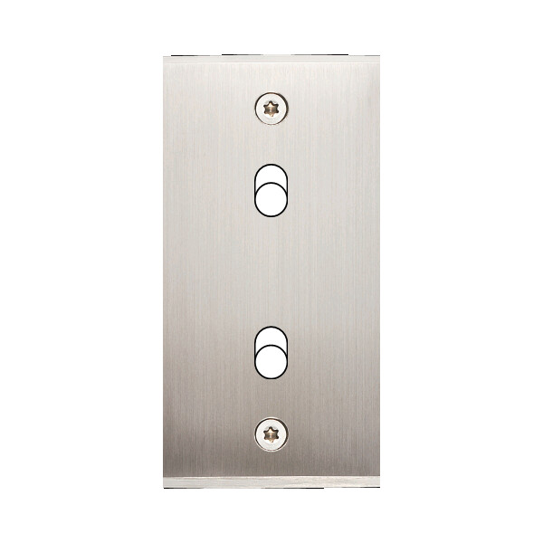 Façade étroite confidence laiton nickel satiné 2 basculeurs à vis - Modelec - 112418