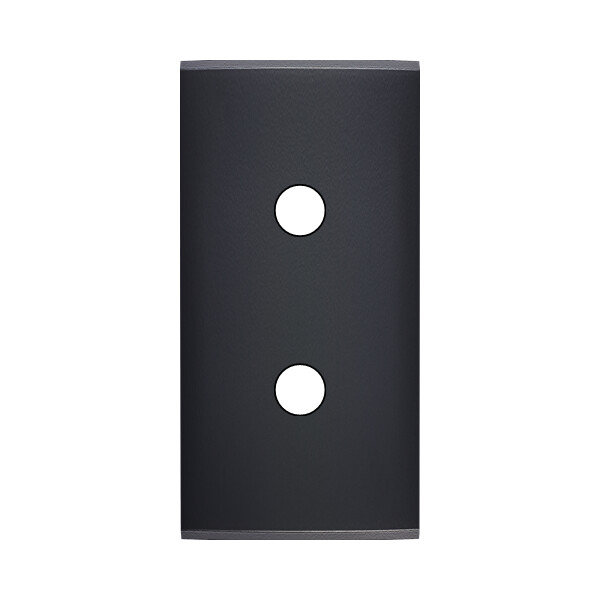 Façade étroite confidence laiton noir 2 boutons push - Modelec - 115408M