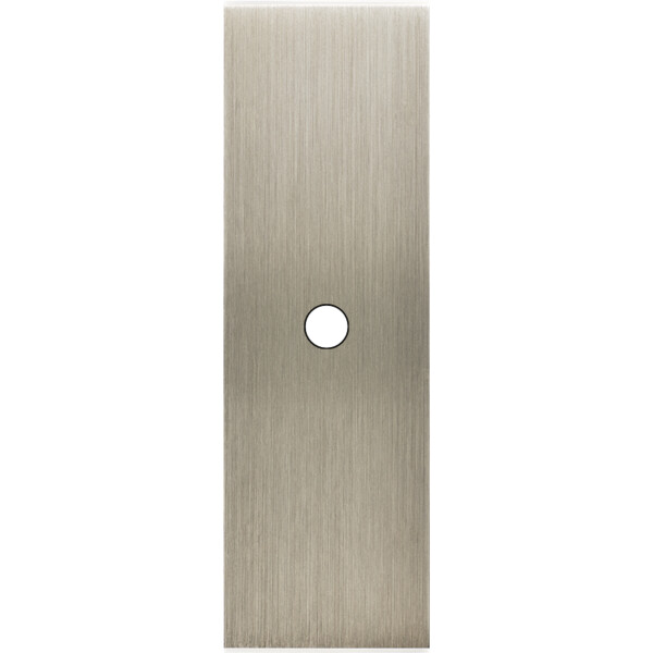 Façade Confidence Laiton  Acier étroite longue 1 PUSH sans vis (121-412M) - Modelec - 121412M