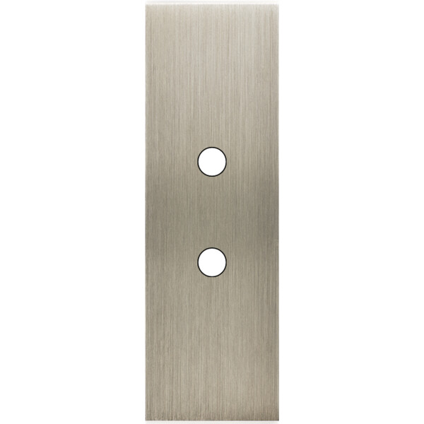 Façade Confidence Laiton  Acier étroite longue 2 PUSH sans vis (122-412M) - Modelec - 122412M