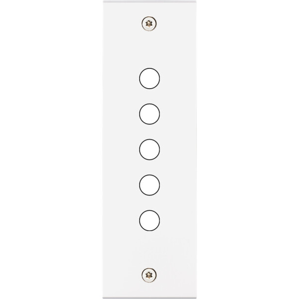 Façade Confidence Laiton  Blanc étroite longue 5 PUSH à vis (125-413) - Modelec - 125413