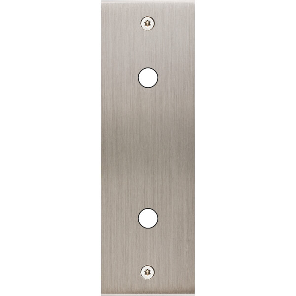 Façade Confidence Laiton  Nickel Satiné étroite longue p2x à vis (126-418) - Modelec - 126418