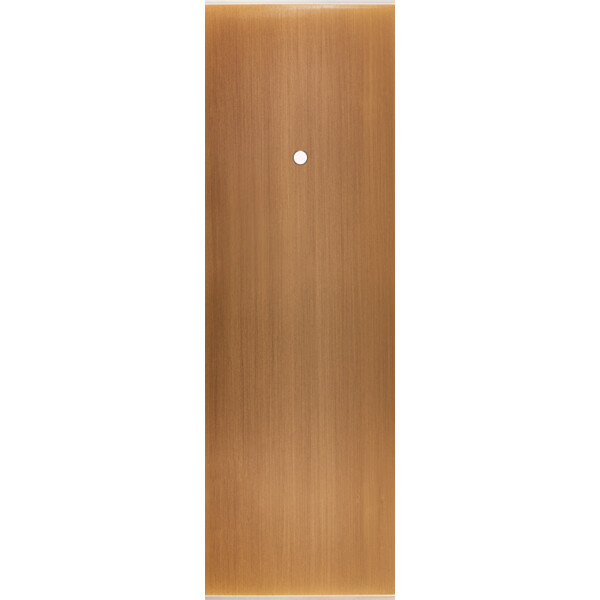 Façade confidence laiton vieux bronze étroite longue 1 bouton push+led éloigné magnétique - Modelec - 127417M-L