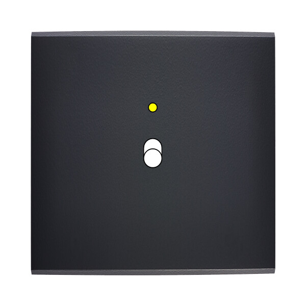 Façade confidence laiton noir mat simple 1 basculeur+led magnétique - Modelec - 131408M-L