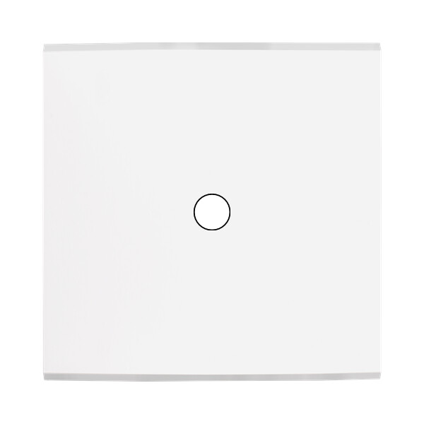 Façade Confidence Laiton  Blanc simple 1 PUSH sans vis (141-413M) - Modelec - 141413M