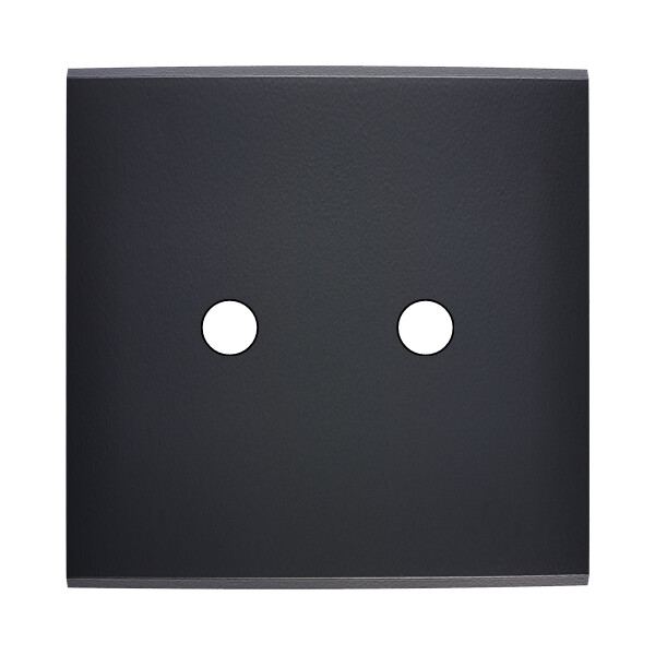 Façade Confidence Laiton  Noir simple 2 PUSH sans vis (142-408M) - Modelec - 142408M
