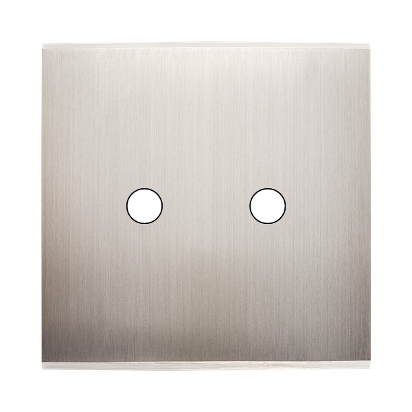 Façade Confidence Laiton  Nickel Satiné longues simple 2 PUSH sans vis (142-418M) - Modelec - 142418M