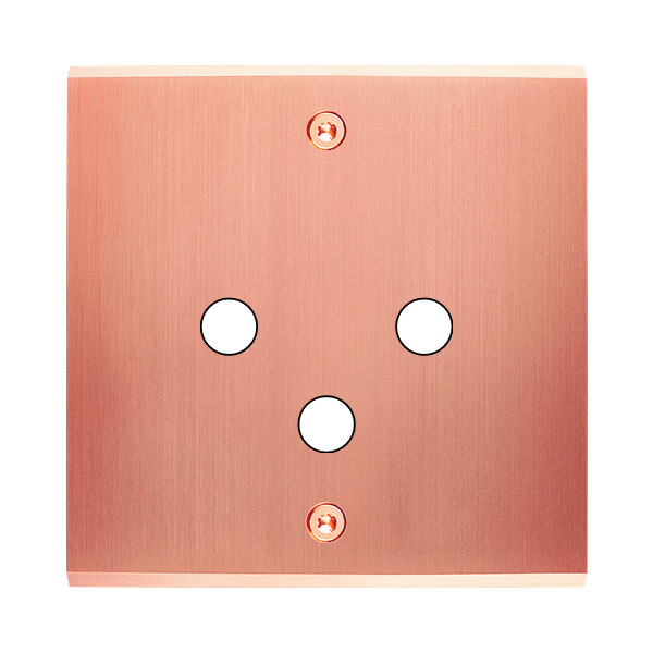 Façade confidence laiton cuivre satiné simple 3 push à vis - Modelec - 143423