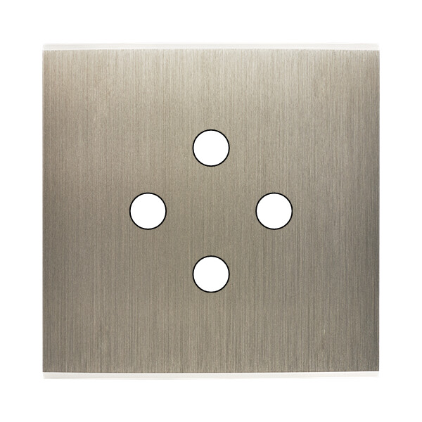 Façade Confidence Laiton  Acier simple 4 PUSH sans vis (144-412M) - Modelec - 144412M