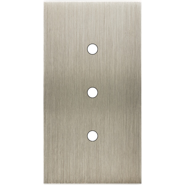 Façade Confidence Laiton  Acier double verticale 3 PUSH sans vis (163-412M) - Modelec - 163412M