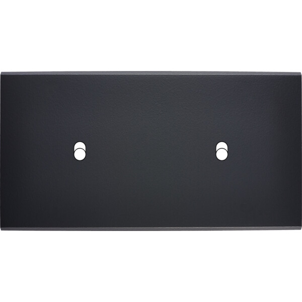 Façade Confidence Laiton  Noir double horizontale 2 basculeurs sans vis (172-408M) - Modelec - 172408M