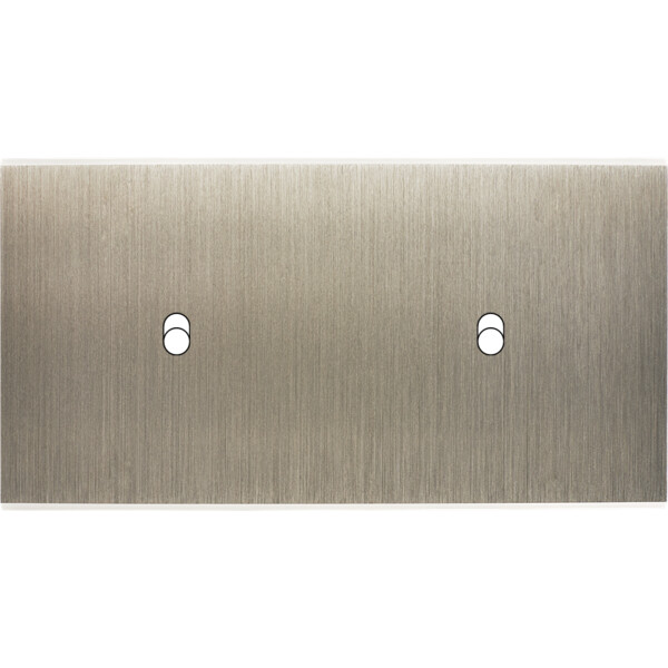 Façade Confidence Laiton  Acier double horizontale 2 basculeurs sans vis (172-412M) - Modelec - 172412M
