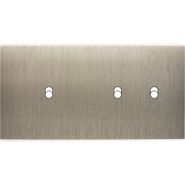Façade Confidence Laiton  Acier double horizontale 1 basculeur 2 basculeurs sans vis (177-412M) - Modelec - 177412M