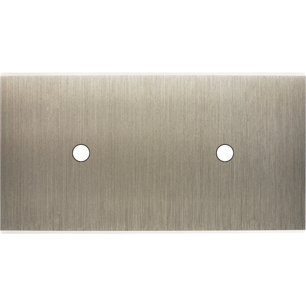 Façade Confidence Laiton  Acier double horizontale 2 PUSH sans vis (182-412M) - Modelec - 182412M