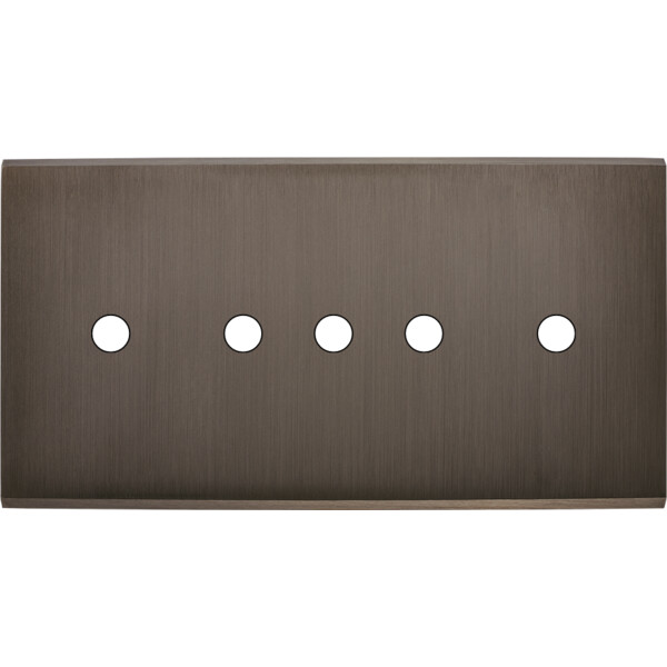 Façade Confidence Laiton  Canon de Fusil double horizontale 5 PUSH sans vis (185-414M) - Modelec - 185414M