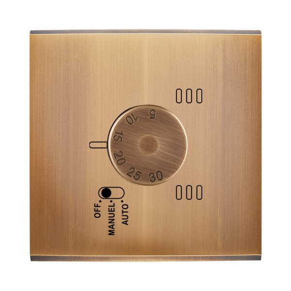 Façade laiton bronze simple thermostat magnet (187-417M) - Modelec - 187417M