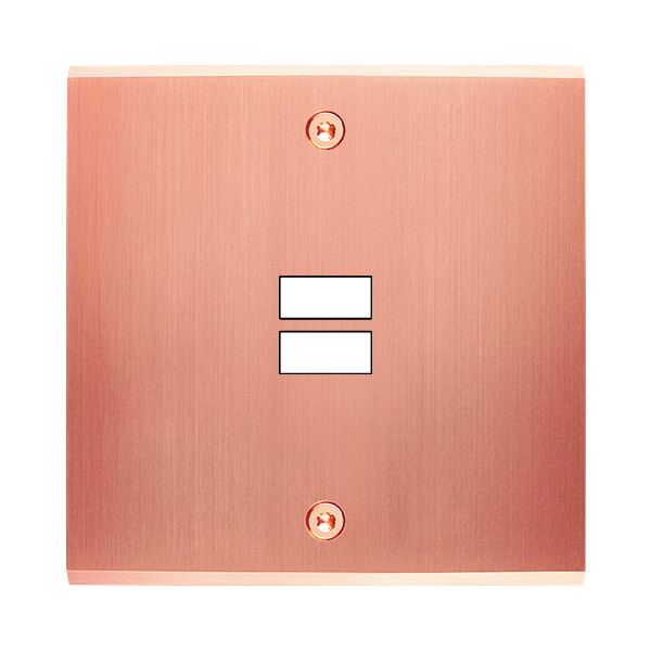 Façade confidence laiton cuivre satiné simple ouverture pour chargeur double usb à vis - Modelec - 189423