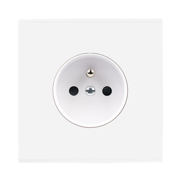 Façade Confidence Laiton  Blanc Email simple PC sans vis (190-424M) - Modelec - 190424M