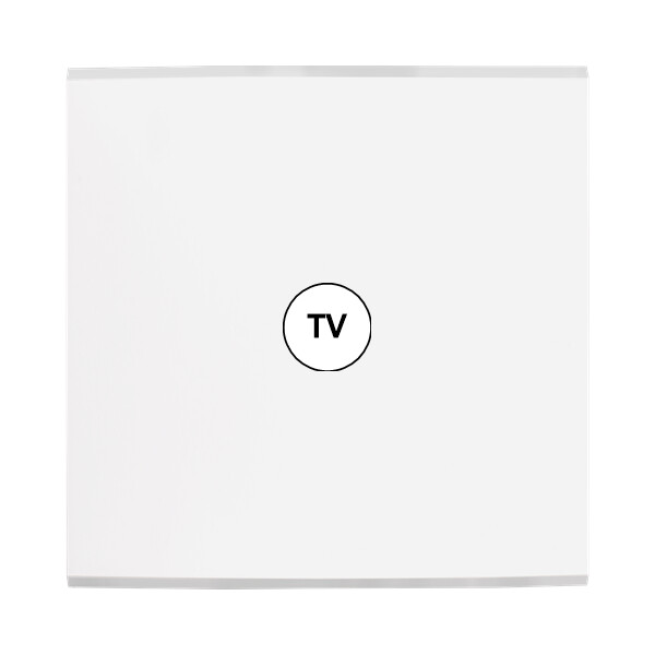 Façade Confidence Laiton  Blanc simple TV sans vis (194-413M) - Modelec - 194413M