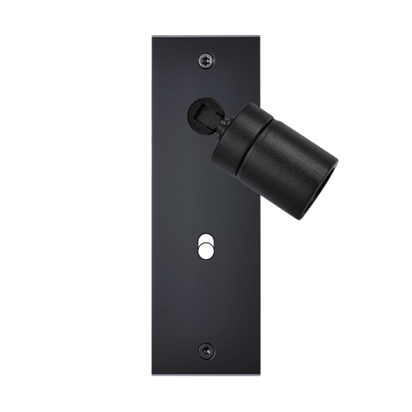 Façade Confidence Laiton  Noir étroite longue 1 basculeur + SPOT 360° (202-408) - Modelec - 202408