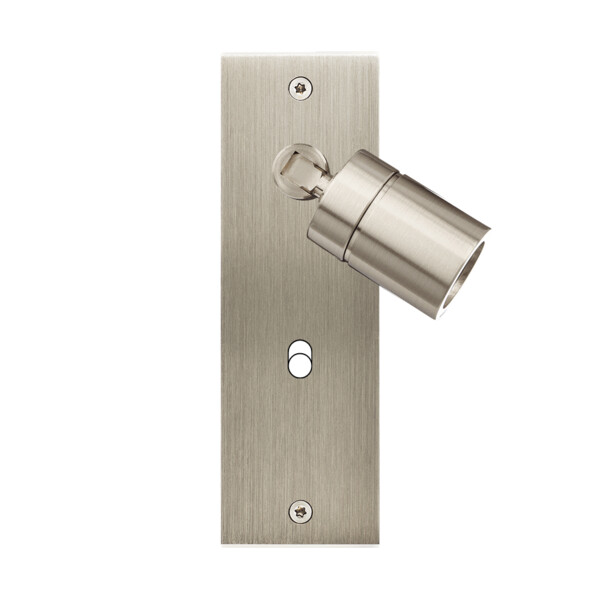 Façade Confidence Laiton  Acier étroite longue 1 basculeur + SPOT 360° (202-412) - Modelec - 202412