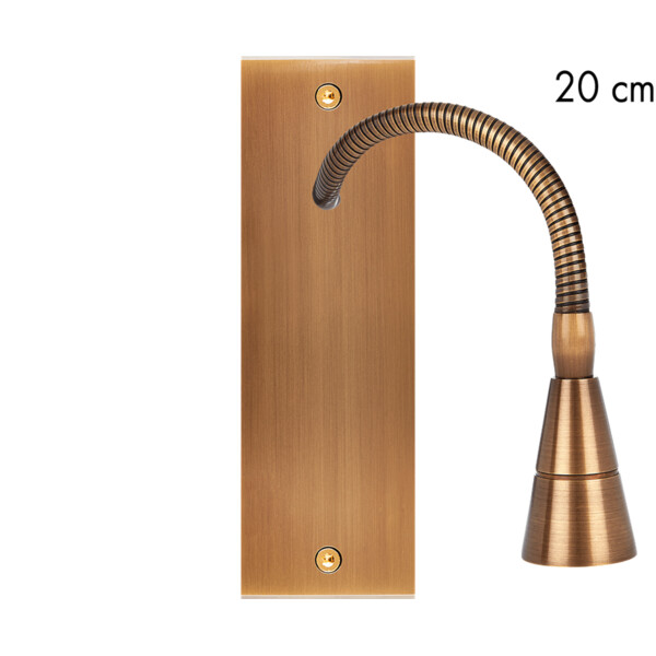 Façade Confidence Laiton  Vieux Bronze étroite longue + Liseuse 20 (204-417) - Modelec - 204417