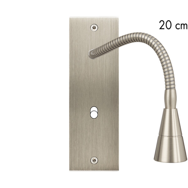 Façade Confidence Laiton  Acier étroite longue 1 basculeur + Liseuse 20 (205-412) - Modelec - 205412