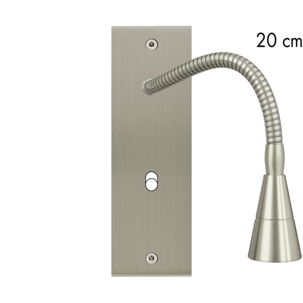 Façade Confidence Laiton  Nickel Satiné étroite longue 1 basculeur + Liseuse 20 (205-418) - Modelec - 205418