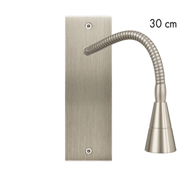 Façade Confidence Laiton  Acier étroite longue + Liseuse 30 (207-412) - Modelec - 207412