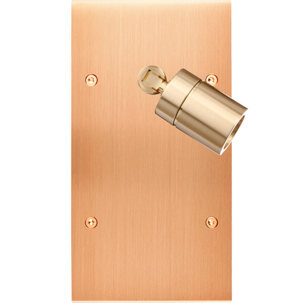 Façade confidence laiton cuivre satiné double verticale spot 360° - Modelec - 221423
