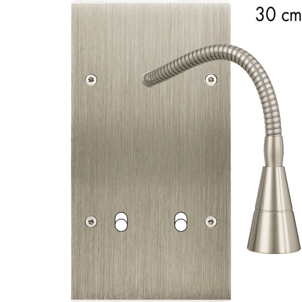 Façade confidence laiton acier brossé double verticale liseuse cone 30 + b2 - Modelec - 244412