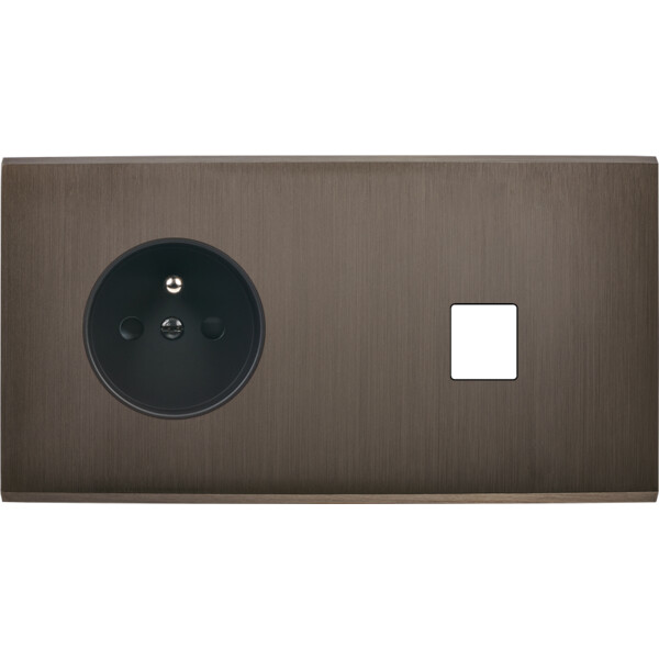Façade Confidence Laiton  Canon de Fusil double horizontale PC 1 MEDIA sans vis (263-414M) - Modelec - 263414M