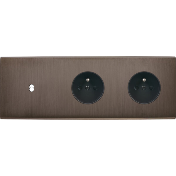 Façade Confidence Laiton  Canon de Fusil triple horizontale 1 basculeur PC PC sans vis (311-414M) - Modelec - 311414M