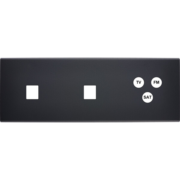 Façade  Confidence Laiton Noir triple horizontale 1 MEDIA 1 MEDIA c3  (328-408M) - Modelec - 328408M