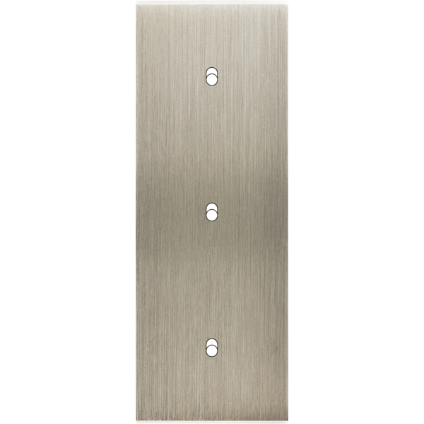 Façade Confidence Laiton  Acier triple verticale 1 basculeur 1 basculeur 1 basculeur sans vis (353-412M) - Modelec - 353412M