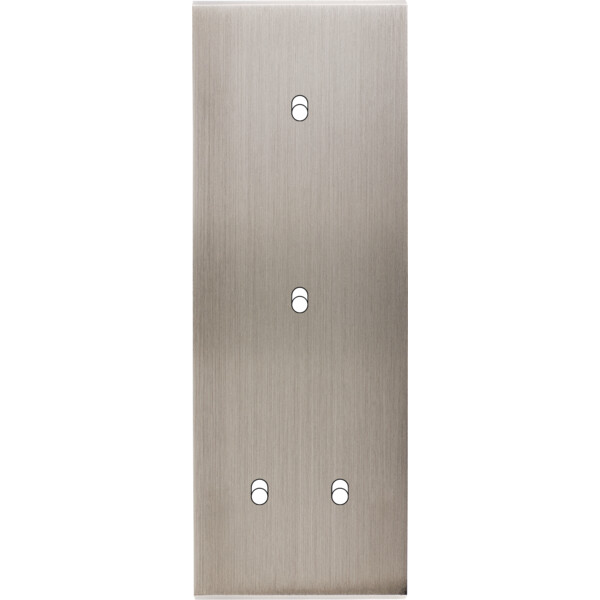 Façade Confidence Laiton  Nickel Satiné triple verticale 1 basculeur 1 basculeur 2 basculeurs (354-418M) - Modelec - 354418M