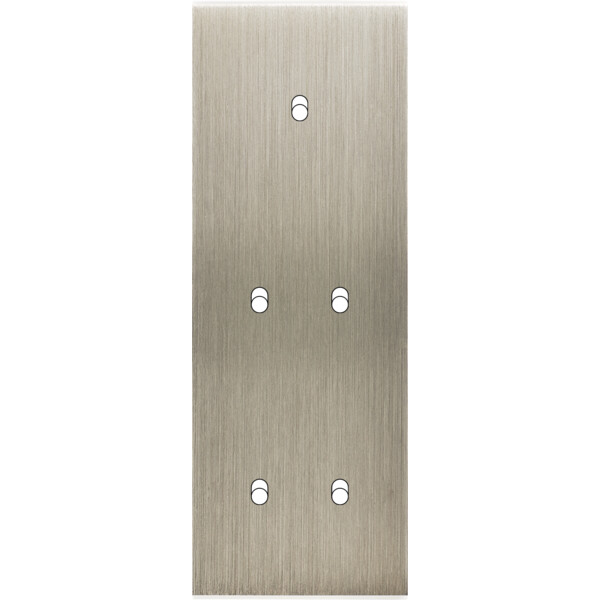 Façade Confidence Laiton  Acier triple verticale 1 basculeur 2 basculeurs 2 basculeurs sans vis (355-412M) - Modelec - 355412M
