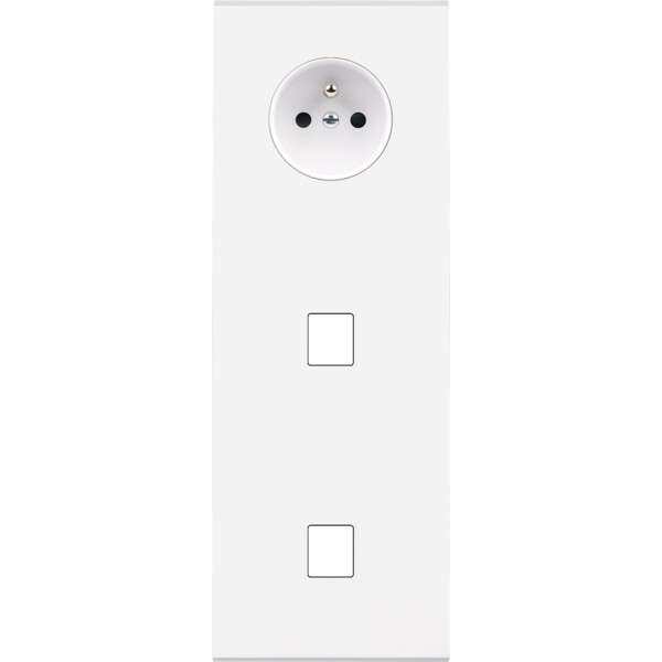 Façade  Confidence Laiton Blanct triple verticale PC 1 MEDIA 1 MEDIA  (376-413M) - Modelec - 376413M