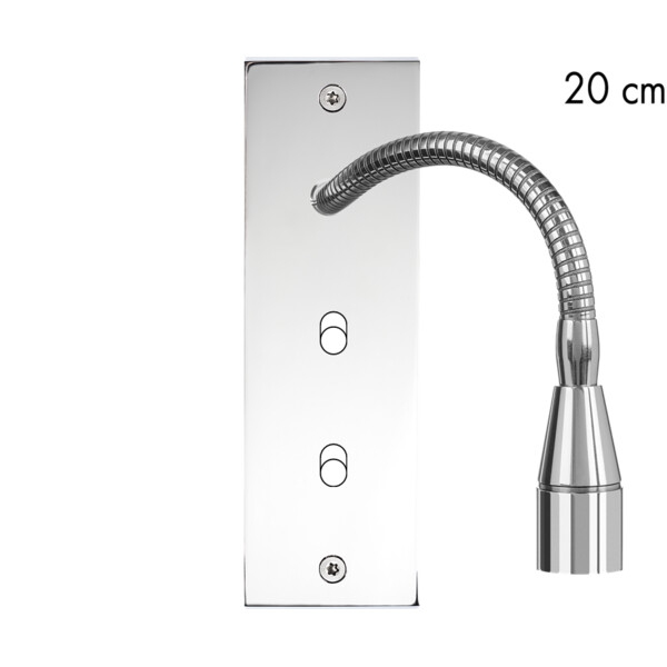Façade confidence laiton chrome etroite longue liseuse fine 20 + 1 basculeur 1 basculeur - Modelec - 606415