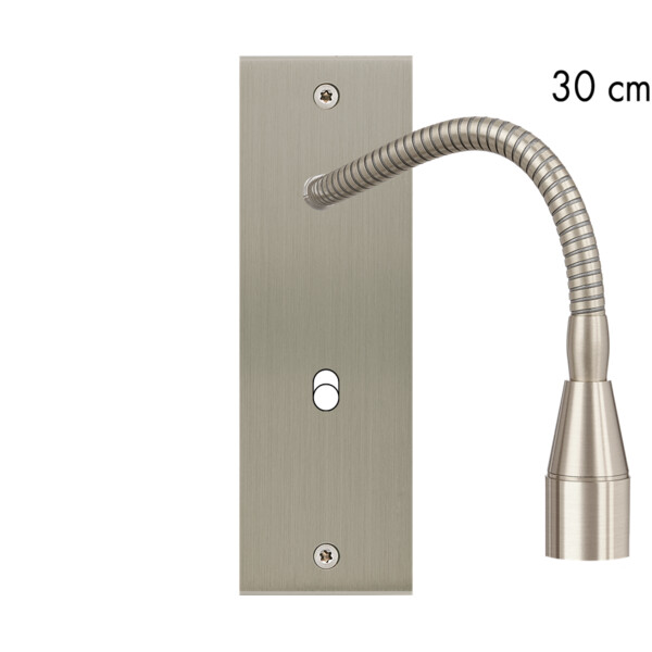 Façade confidence laiton nickel satiné etroite longue liseuse fine 30 + 1 basculeur - Modelec - 608418