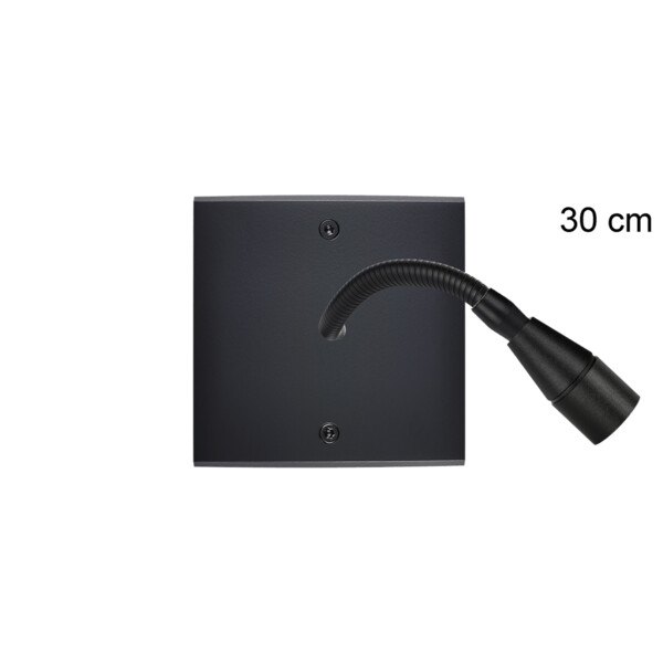 Façade confidence laiton noir mat simple liseuse fine 30 - Modelec - 613408
